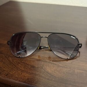Quay Black Aviator Sunglasses